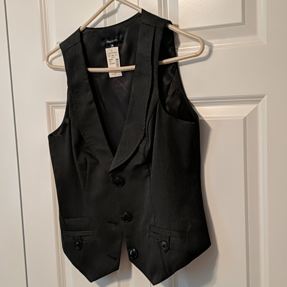 Charcoal woman's suit vest